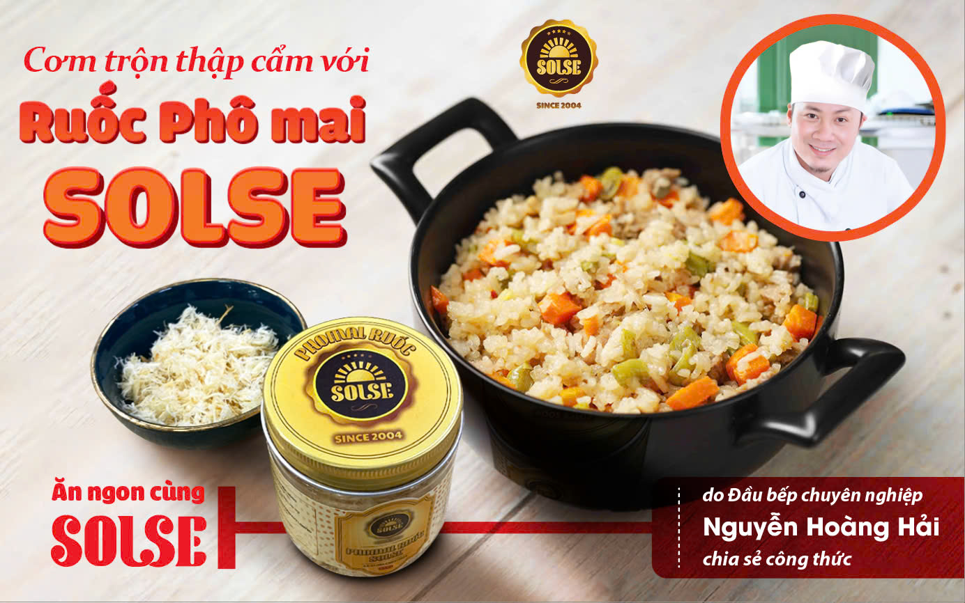 Cơm trộn thập cẩm rắc Ruốc Phô mai SOLSE