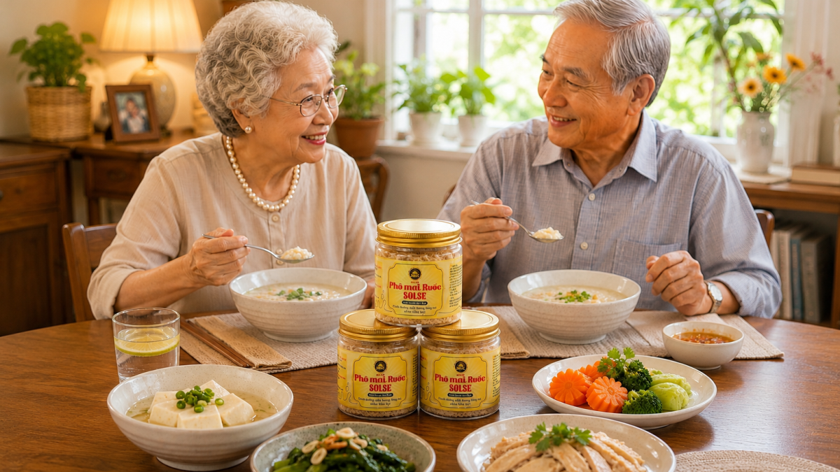 Phô mai Ruốc SOLSE trong chế độ dinh dưỡng của người cao tuổi: Ăn thế nào để phù hợp?