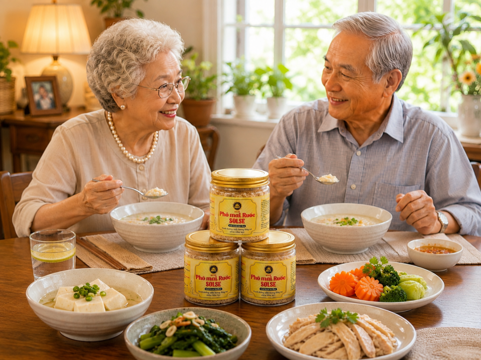 Phô mai Ruốc SOLSE trong chế độ dinh dưỡng của người cao tuổi: Ăn thế nào để phù hợp?